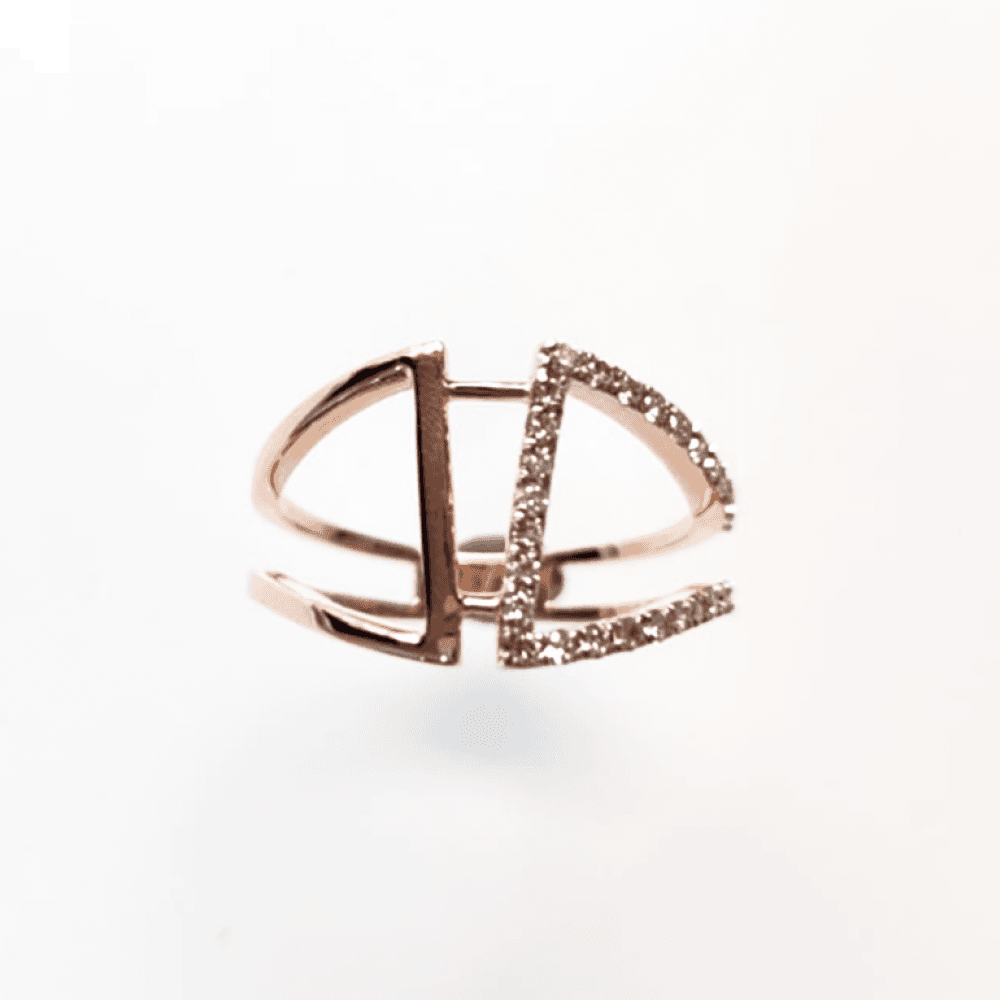 Reborn diamond cuff ring