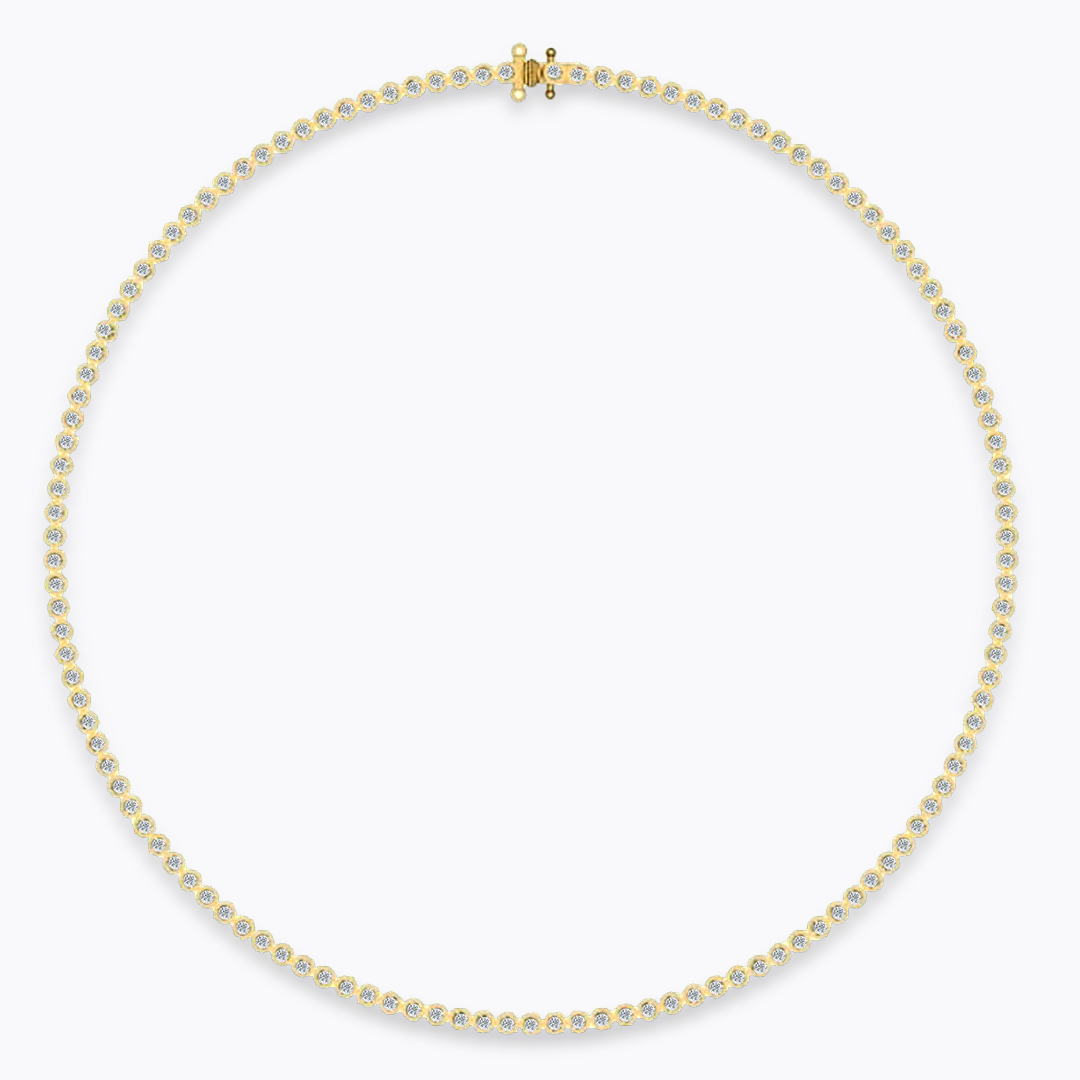 Bezel Tennis Necklace