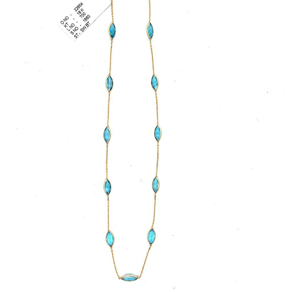 Swiss Blue Topaz Necklace