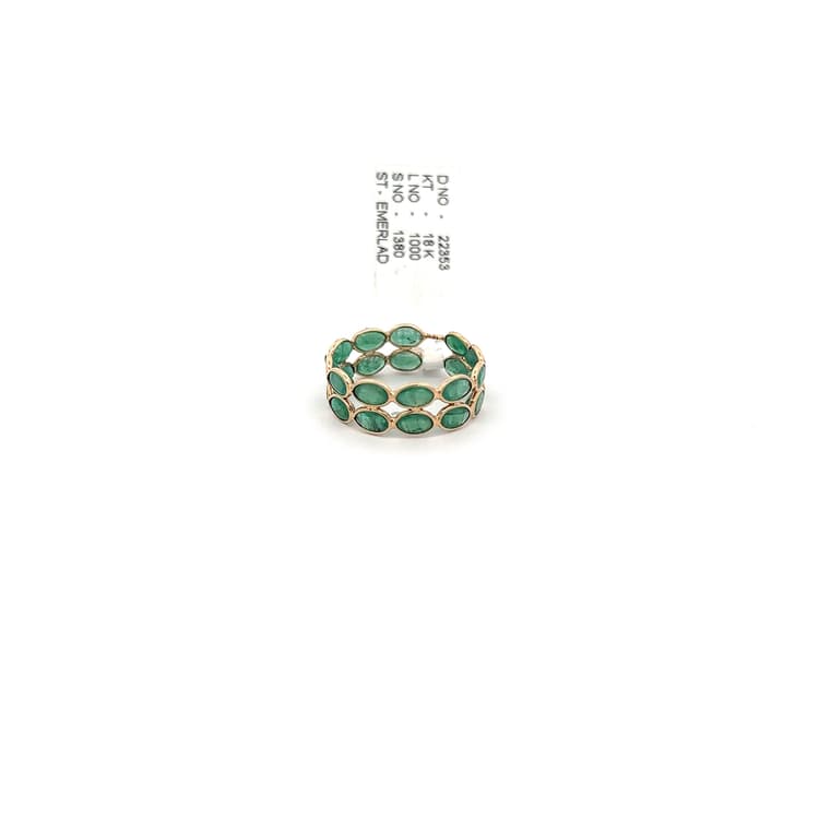 Emerald Ring in 18k Yellow Gold