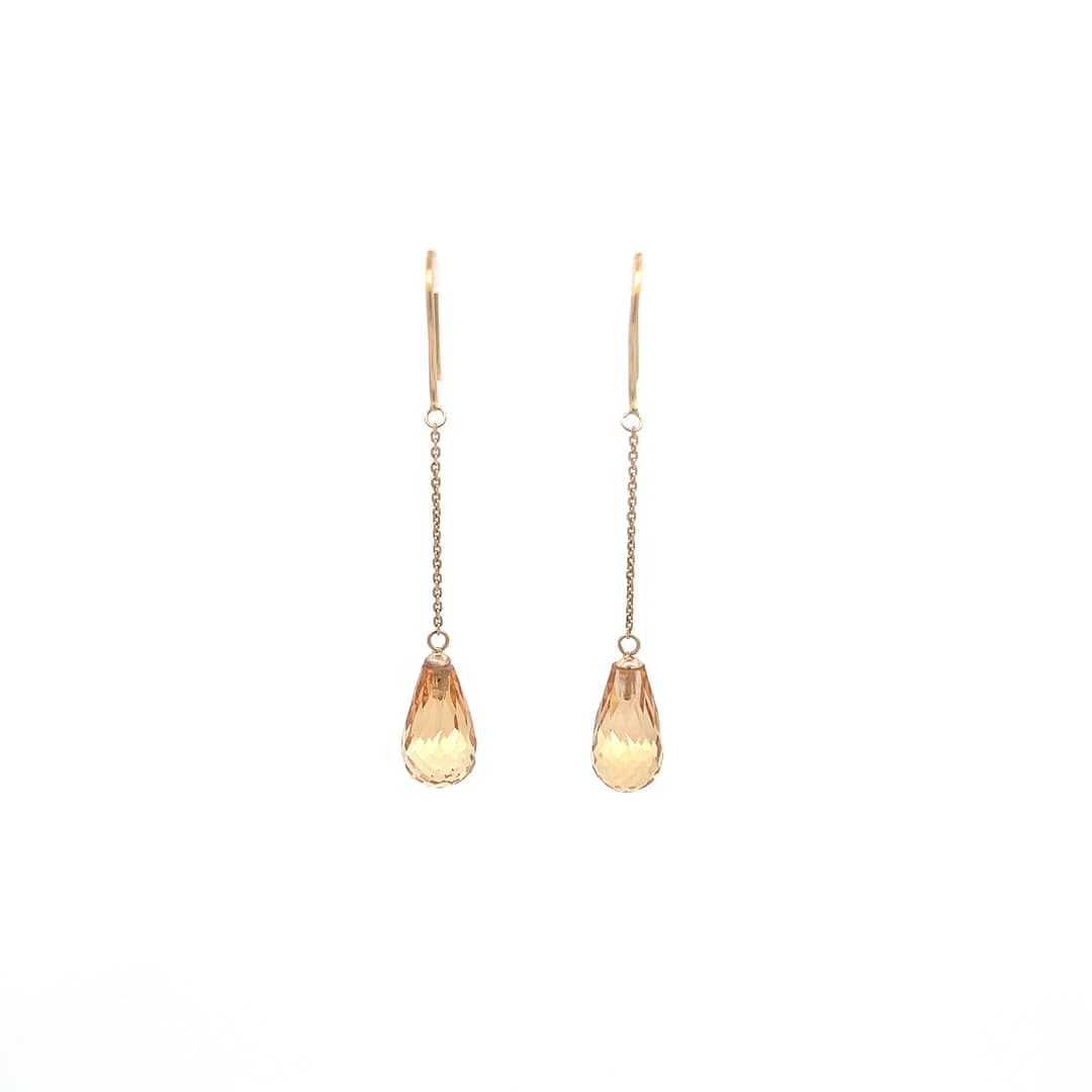 Citrine Earring in 18k Yellow Gold