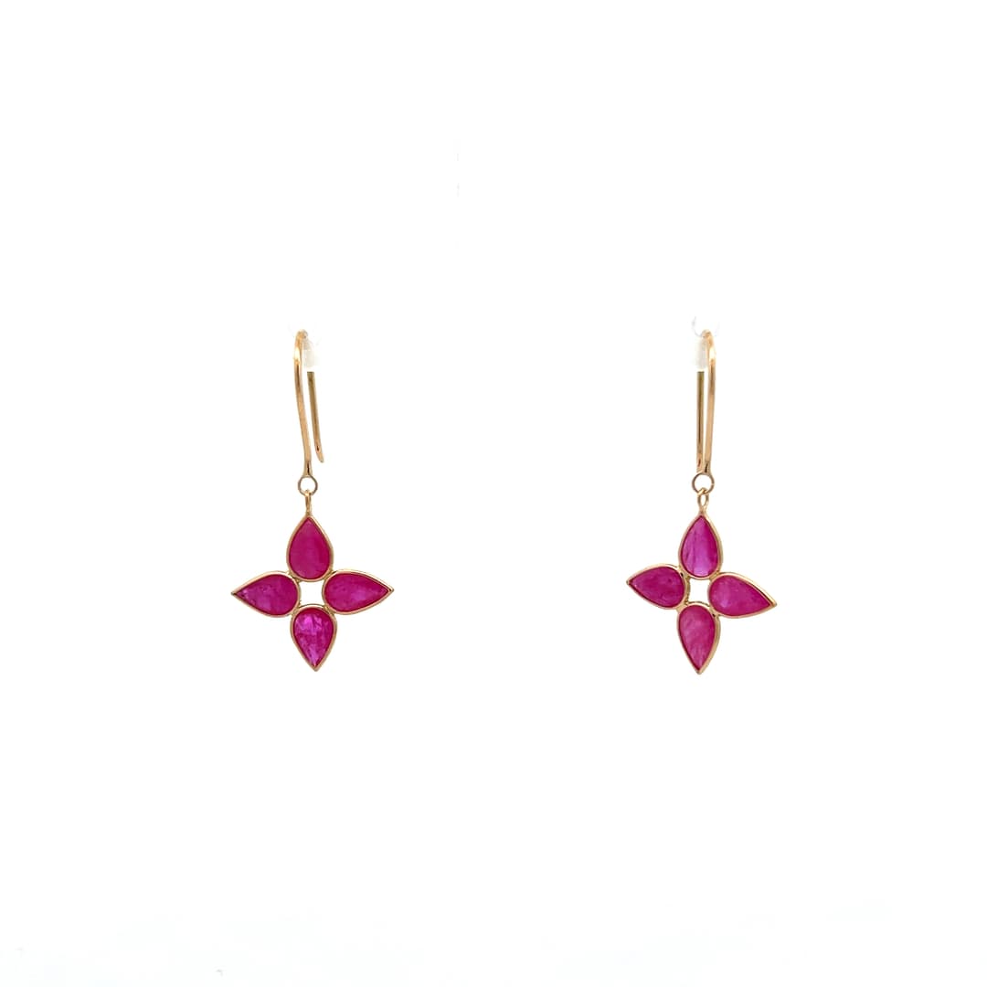 Ruby Earring in 18k Yellow Gold