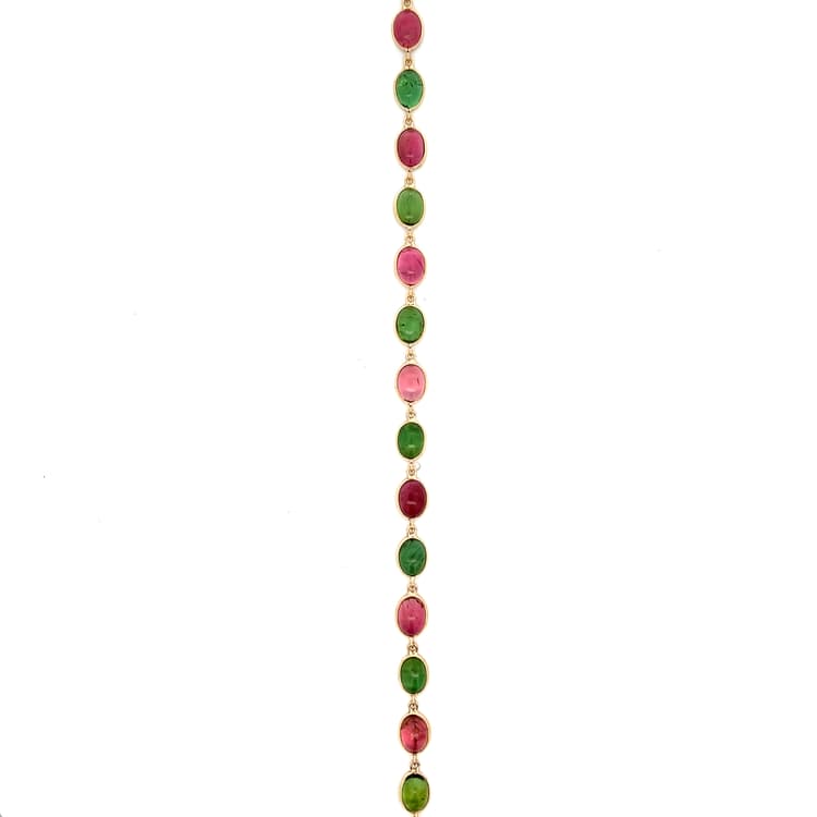 Multi Tourmaline Bracelet in 18k Yellow Gold