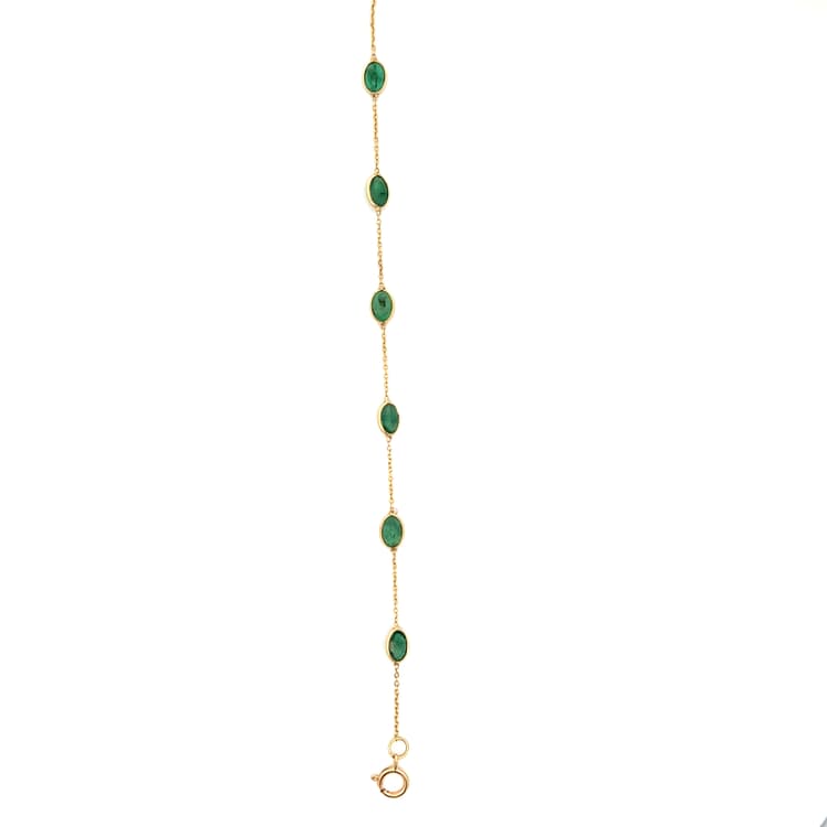 Emerald Bracelet in 18k Yellow Gold