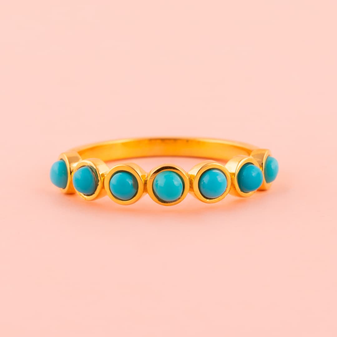 Turquoise Ring in 14k Yellow Gold