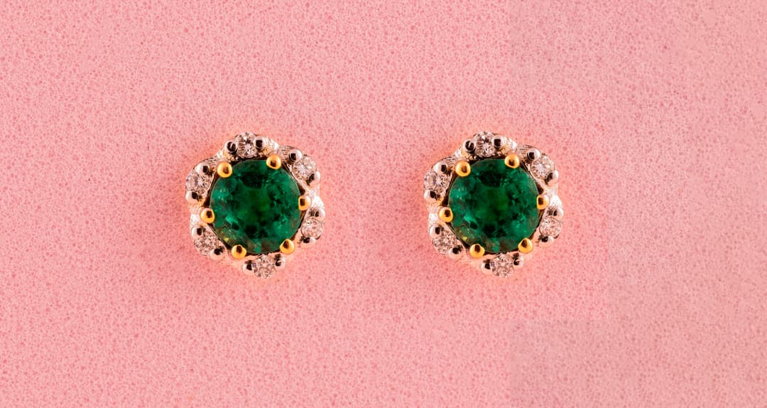 Emerald Tops in 14k Yellow Gold