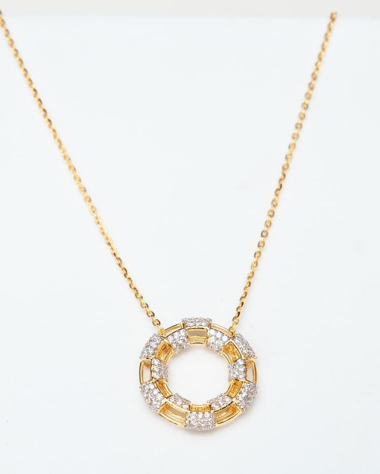 Diamond Pendant in 14k Yellow Gold