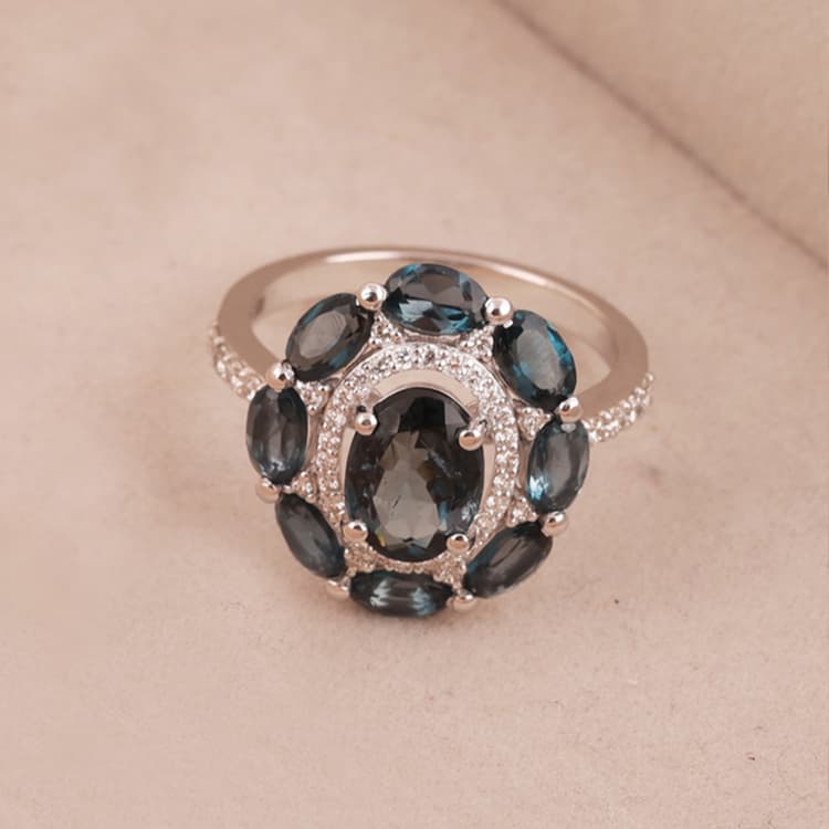 London Blue Topaz Ring 14k Yellow Gold