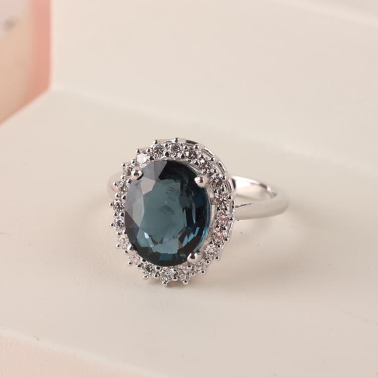 London Blue Topaz Ring in 14k Yellow Gold