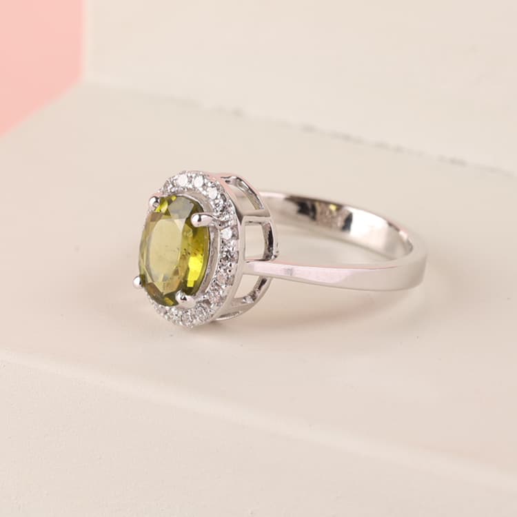 Peridot Ring in 14k Yellow Gold