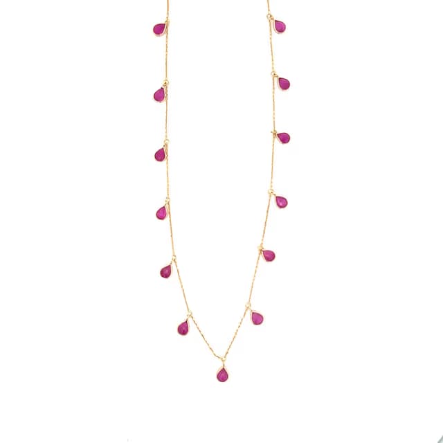 Ruby Necklace in 18k Yellow Gold