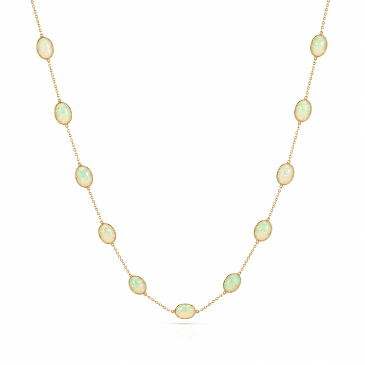 Opal Necklace in 14k Yellow Gold 1