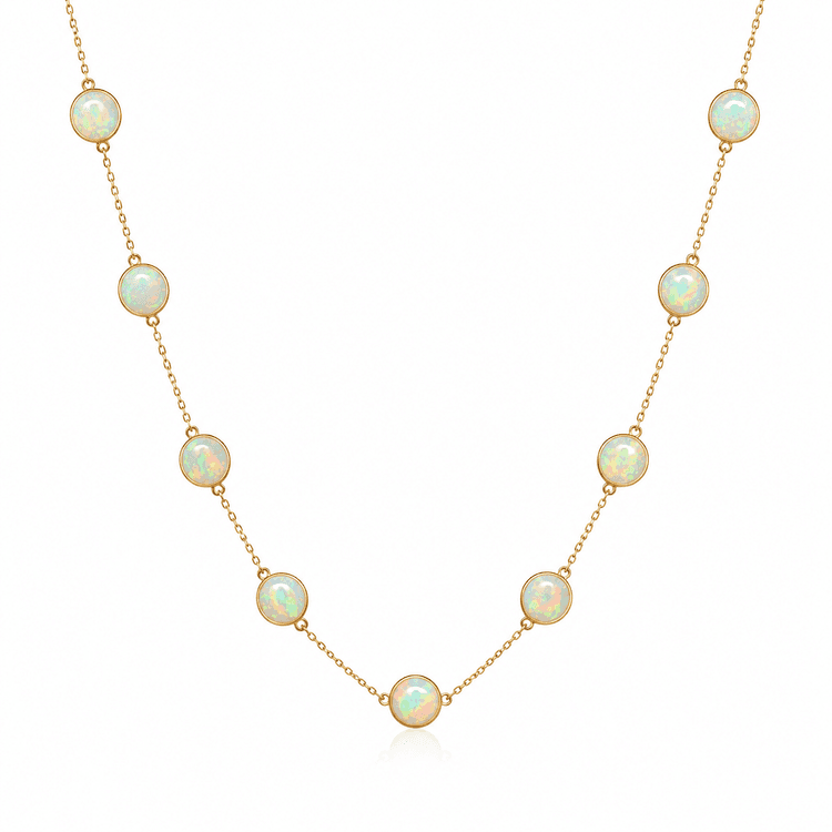 Opal Necklace in 14k Yellow Gold 2
