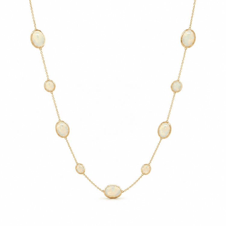 Opal Necklace in 14k Yellow Gold 3