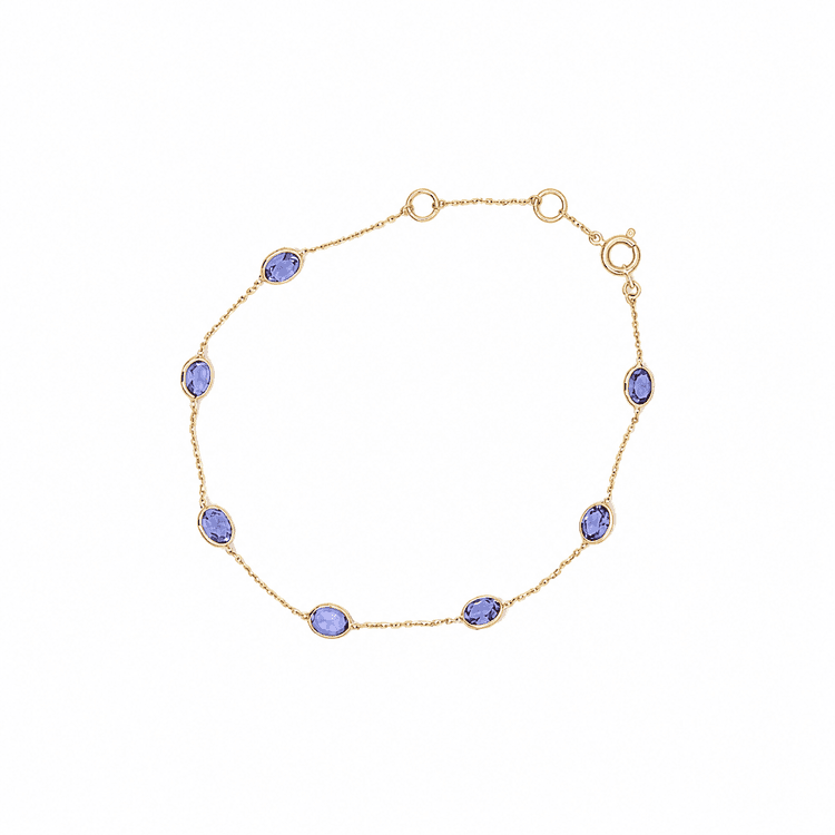 Tanzanite Bracelet in 18k Yellow Gold 1