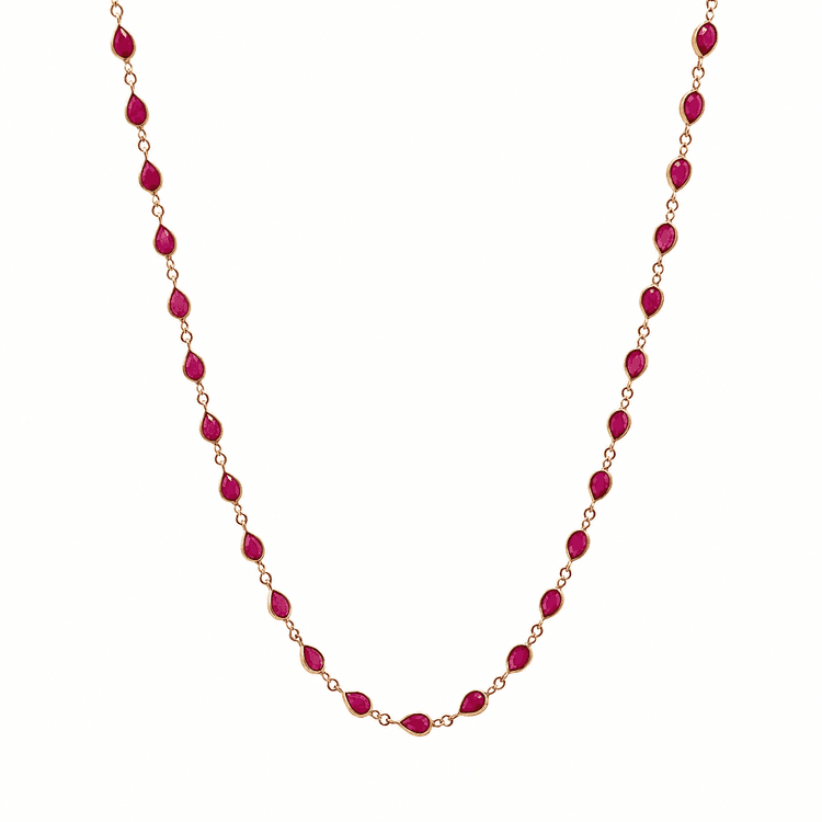Ruby Necklace in 18k Yellow Gold 1